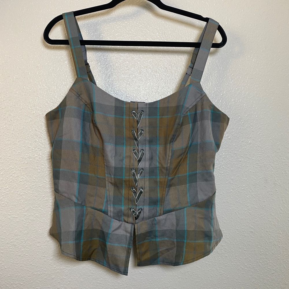 Outlander MacKenzie Tartan Peplum Corset Hot Topic Exclusive 0 Renaissance Fair